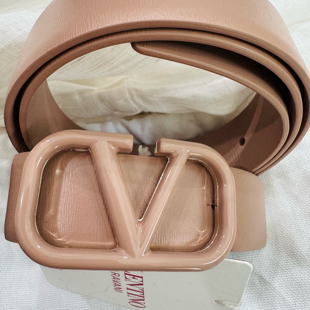 Valentino Garavani Tan Designer Belt